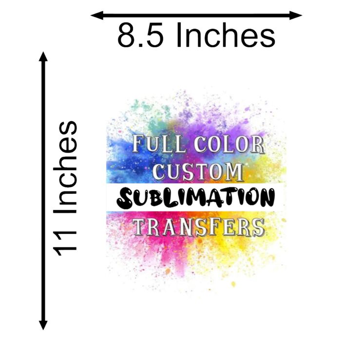 8.5 X 11 Full Colour Sublimation Transfer Thumbnail